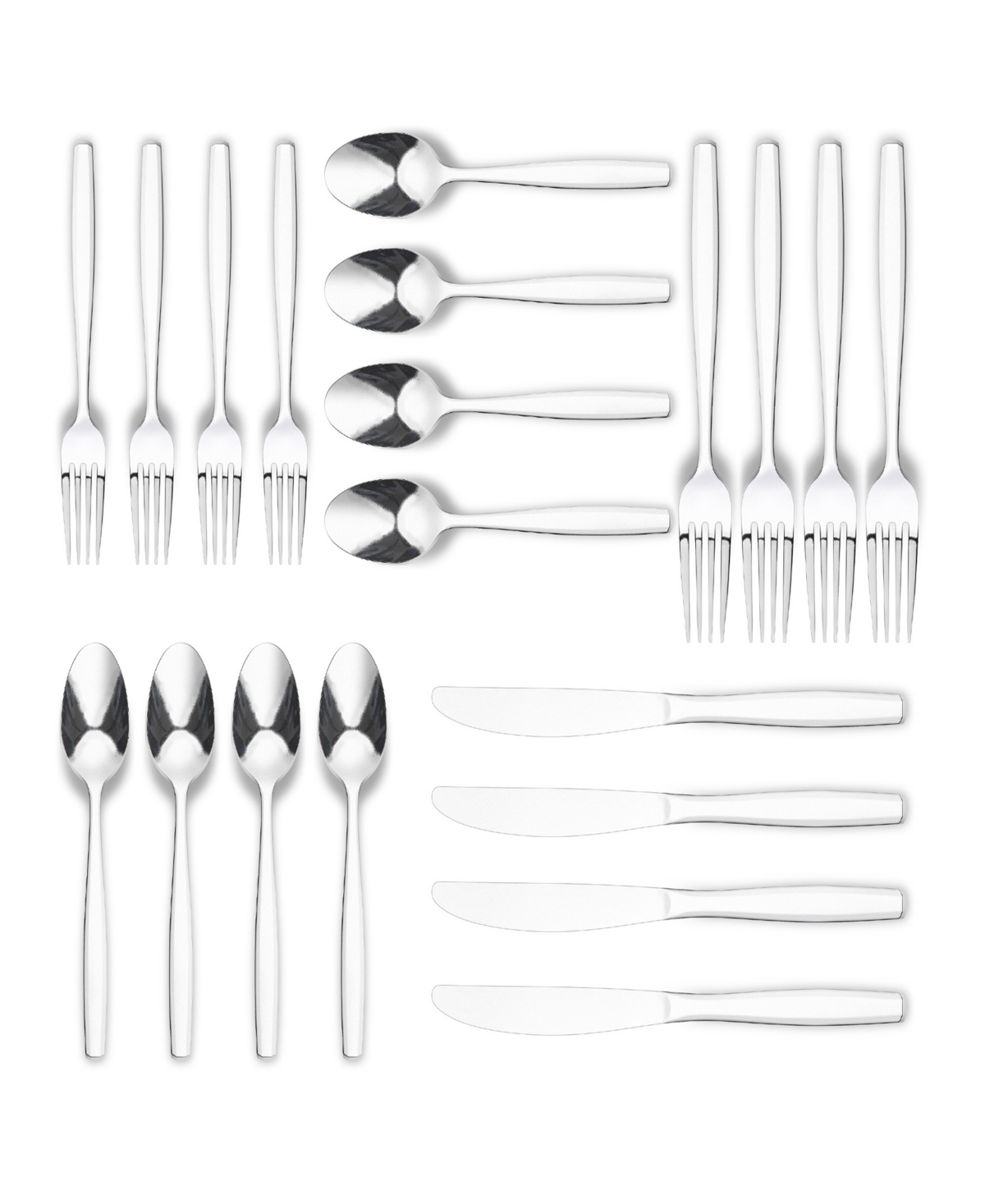 Ornative Amias Service For 4 20 Piece Flatware Set In Silver
