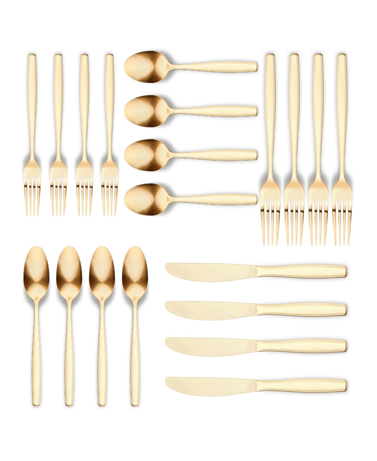 Ornative Amias Service For 4 20 Piece Flatware Set In Gold