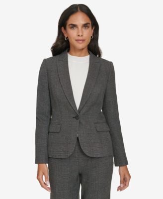 Calvin klein glen plaid blazer on sale