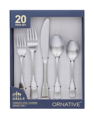 Yesenia Satin 20 Piece Flatware Set, Service for 4 