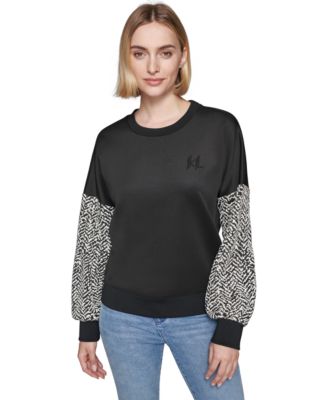 Women's Mixed-Media Sweatshirt