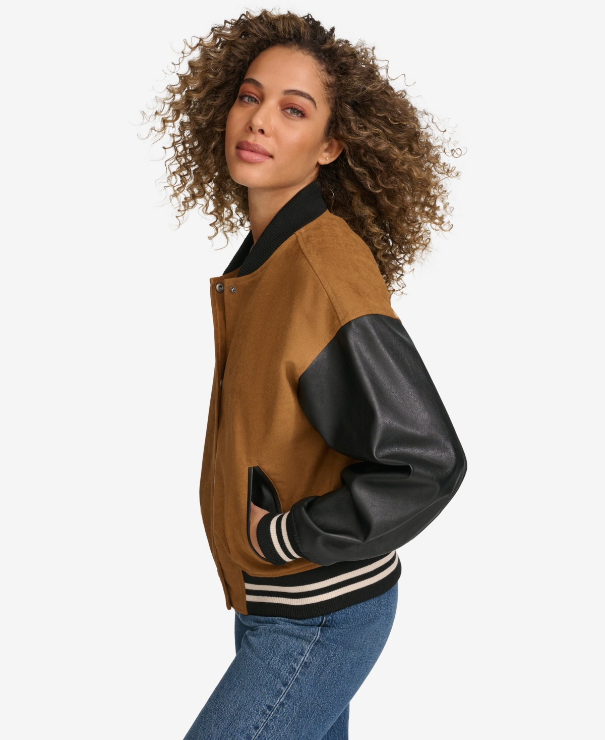 Levi's Women's Mixed Media Varsity Bomber Jacket