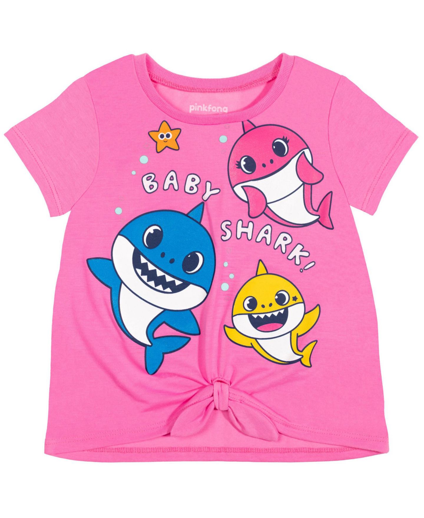 Детский комплект Baby Shark Pinkfong: футболка и леггинсы, для девочек, цвет: Розовый / Синий — фото 7