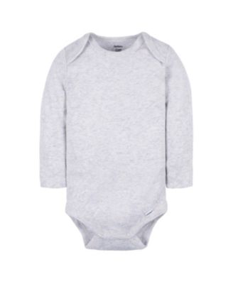 Baby Girls Long Sleeve Onesies Bodysuits, 6-Pack, White/Black Variety