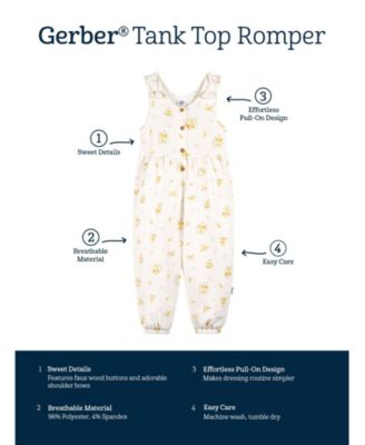 Toddler Girls Sleeveless Romper Jumpsuit