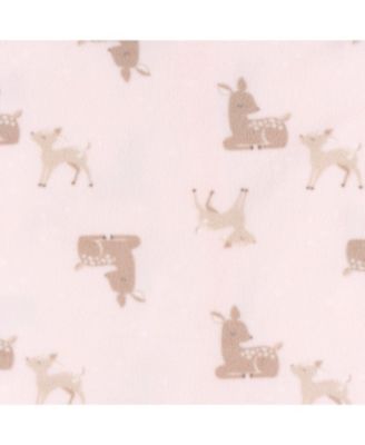 Baby Girls Footless Fleece Pajamas, 3-Pack