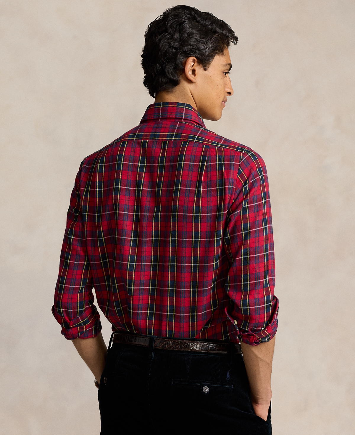 Polo Ralph Lauren Men's Classic-Fit Plaid Twill Shirt -navy