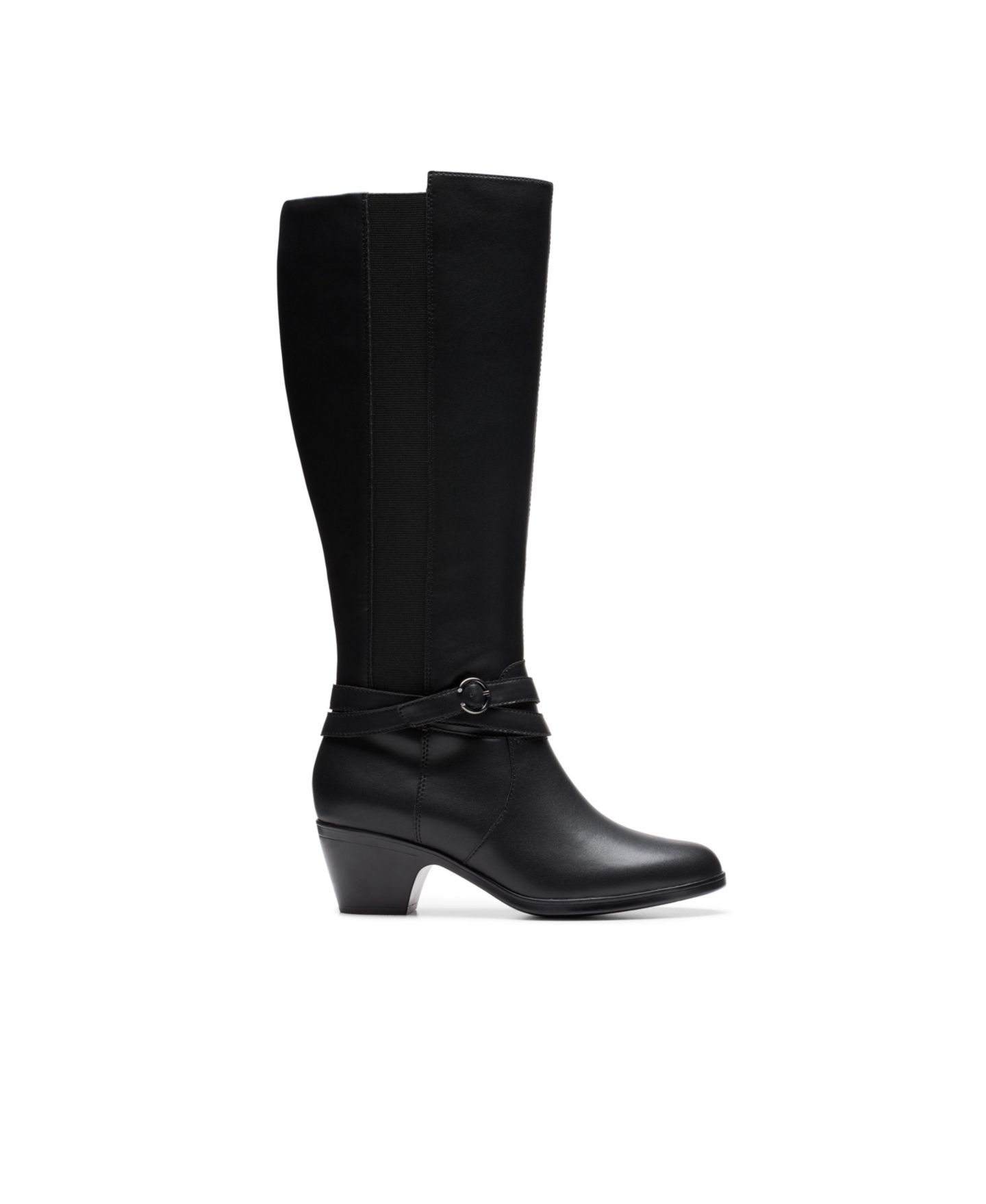 Женские ботинки Clarks Collection Emily 2 Dream Tall, цвет: Чёрный кожаный — фото 2