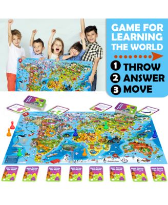Geography Board Game for Kids - Certifed for 6+ years, Recommended Age 8-12 years