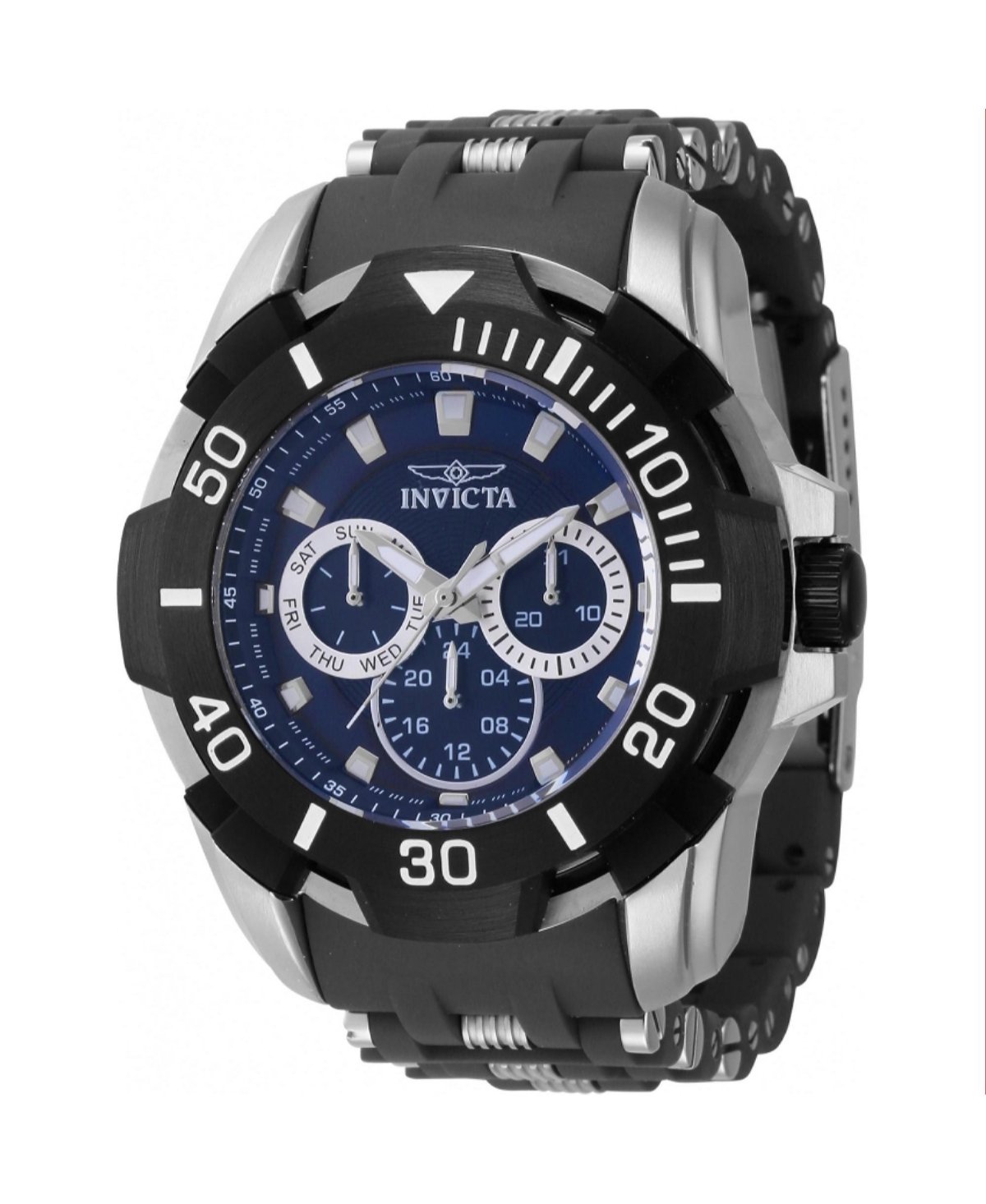 Invicta Men's 44122 Sea Spider Quartz Chronograph Silver Dial Watch - Blue