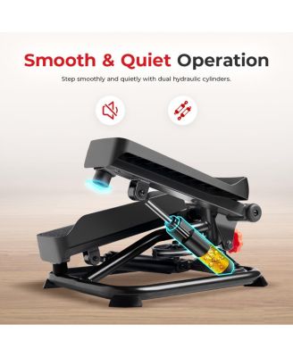 Total Body Smart 2-in-1 Stepper Machine, Total Body Workout, Adjustable Hydraulic, LCD Monitor, Resistance Bands, Non-Slip Pedals with Optional Smart SunnyFit App