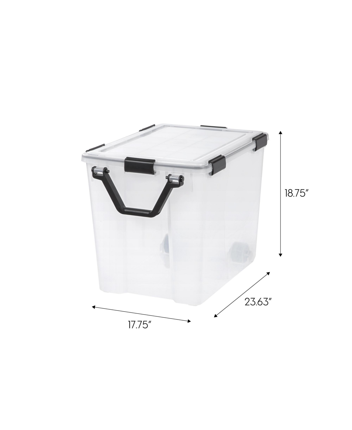 Iris Usa 103 Qt Storage Box with Gasket Seal Lid, 2 Pack - Bpa-Free, Made in Usa - Heavy Duty Moving Containers with Tight Latch, Weather Proof Tote B