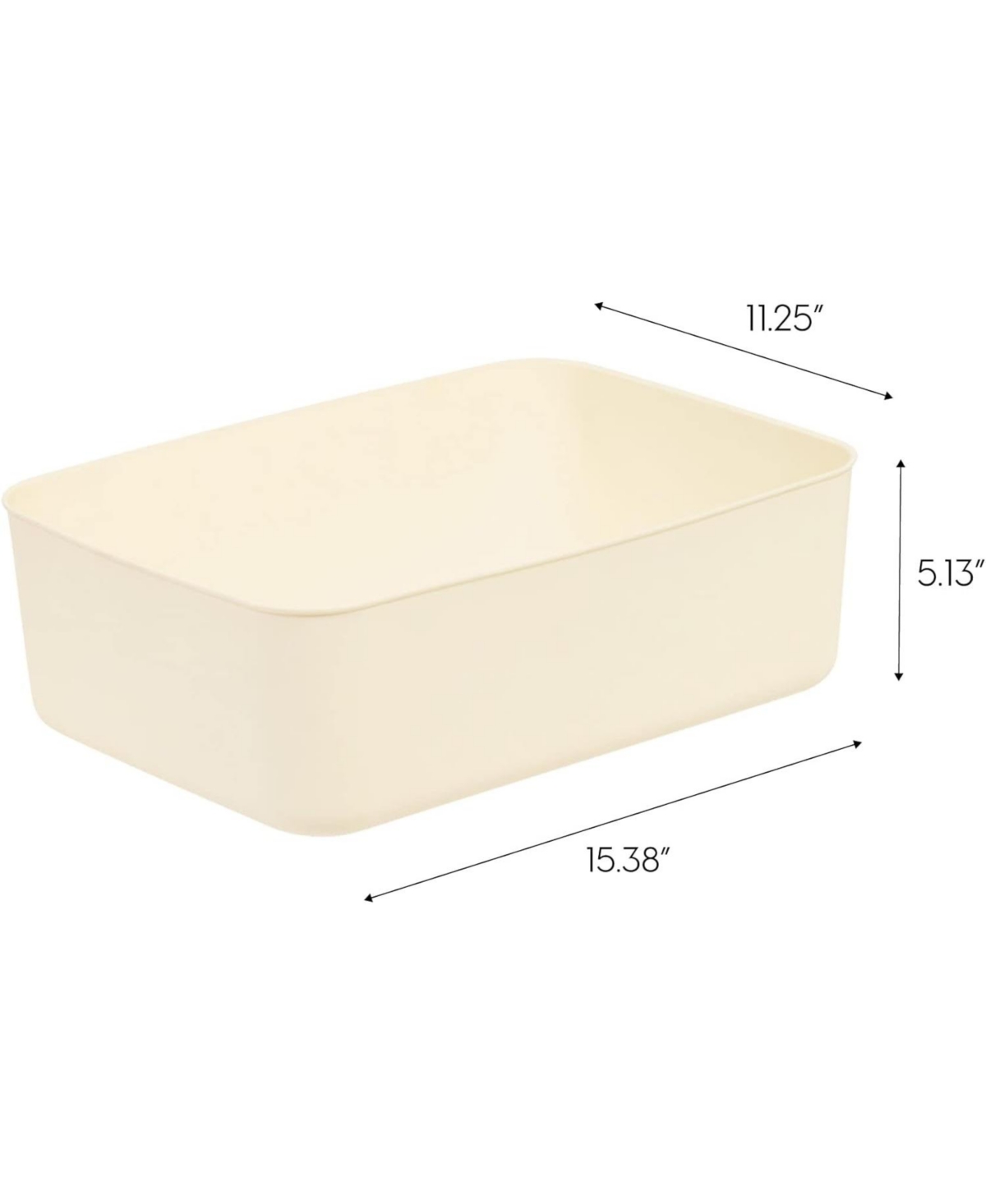 Iris Usa Plastic Modular Basket Bin & Lid, Medium, 4-Pack, Stackable Lidded Storage Organizer Bins for-Kitchen-Bathroom and Bedroom, Off- White