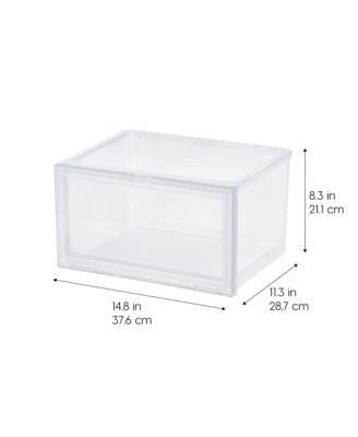 6 Pack Side Display Stackable Shoe Box