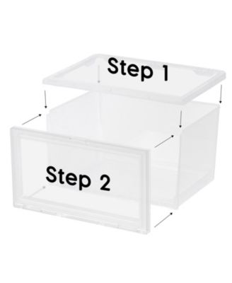 6 Pack Side Display Stackable Shoe Box