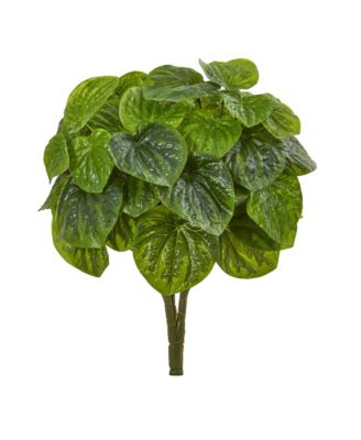 Artificial Peperomia Plant Realistic Faux Greenery for Home Decor (Set of 6)