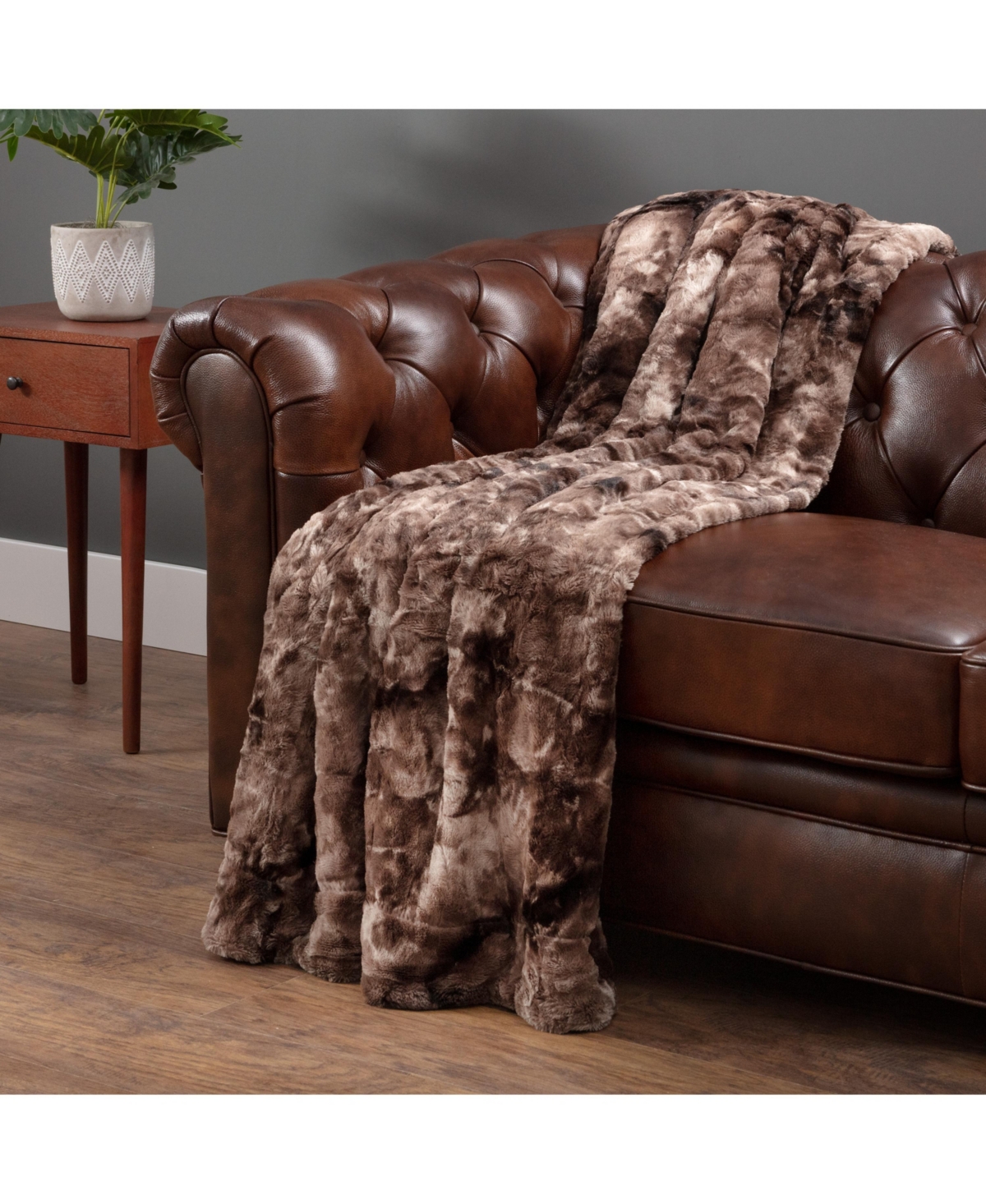 Chanasya Premium Wolf Faux Fur Throw Blanket - Soft, Fuzzy Sherpa & Minky Throw Blanket - For Bed or Couch - 90" x 66” (Twin Size)