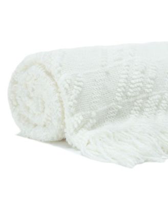 Premium Acrylic Knit Throw with Tassels, 50" x 65"