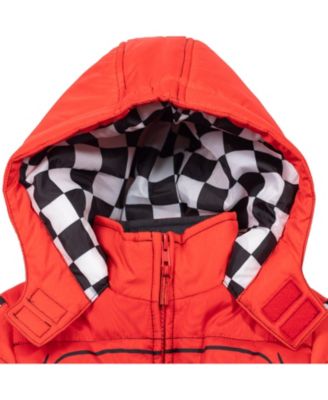 Big Boys Pixar Lightning McQueen Zip Up Winter Coat Puffer Jacket