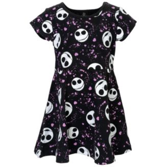 Nightmare Before Christmas Girls Disney French Terry Skater Dress to (18 Months - 14-16 -