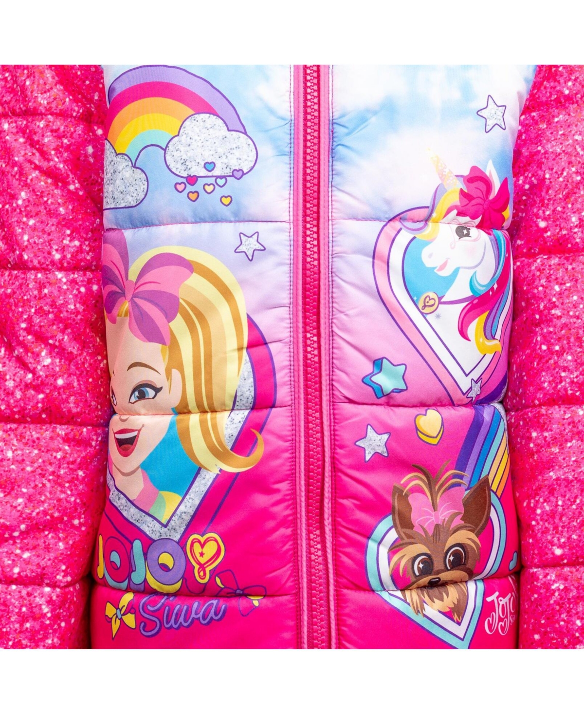 Jojo Siwa Little Girls Winter Coat Puffer Jacket
