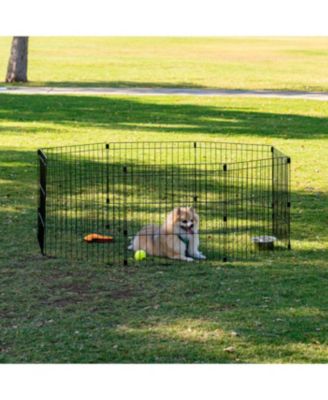 USA 24" Exercise 8 Panel Wire Metal Pet Playpen for Dog