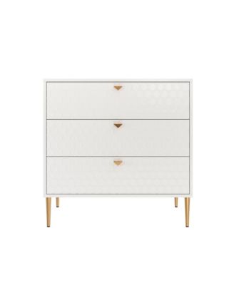 32"Tall 3-Drawer Storage Cabinet Dresser Chest