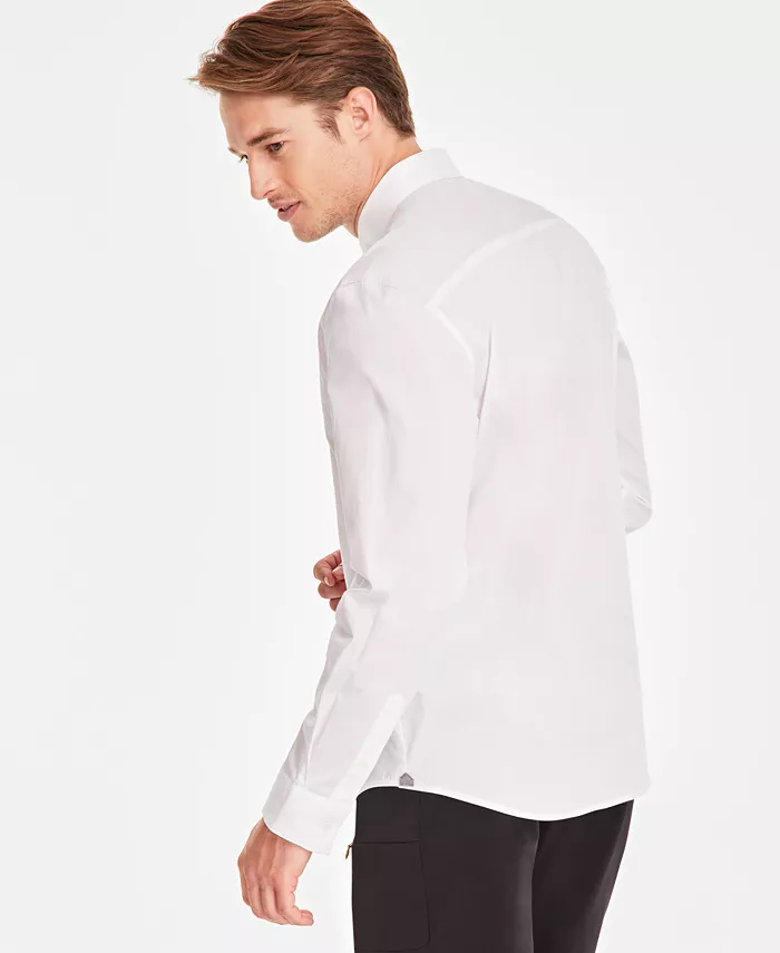 Men's Modern Classic-Fit Stretch Solid Button-Down Shirt - thumbnail 9