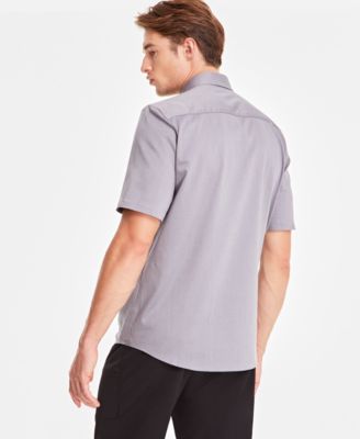 Men's Short-Sleeve Modern Stretch Dobby Shirt, Created for Macy's 