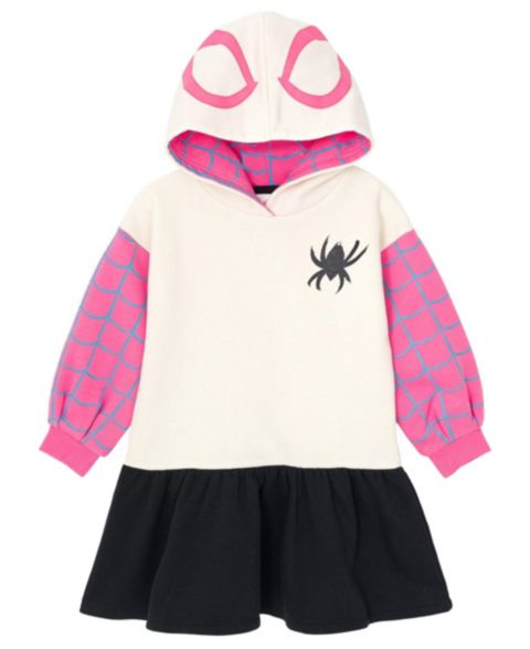 Платье Spider-Verse Cosplay Fleece Hooded для девочек-малышей, цвет: Розовый