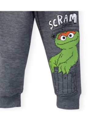 Baby Boys Baby Elmo Cookie Monster Oscar the Grouch Fleece 3 Pack Pants 