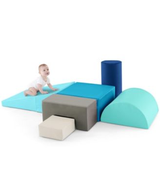 Kids 6-Piece Indoor Foam Activity Blocks for Climbing, Crawling, and Play
