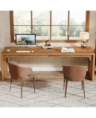 78.7 Inches Long Computer Desk, Wooden Extra Long Writing Desk Double Desk Workstation, 2 Person Desk for Home Office