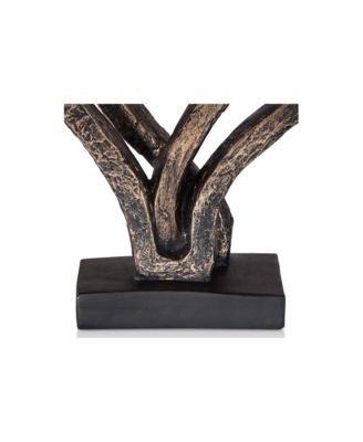 Interlocking Hearts 11 3/4" High Bronze Finish Sculpture