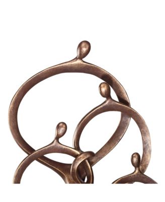Abstract Family Modern Rustic Standing Sculpture Tall 19 1/4" High Bronze Brown Cast Resin for Living Room Dining Bathroom Bedroom Office End Table Book-Shelf Mantle Dresser