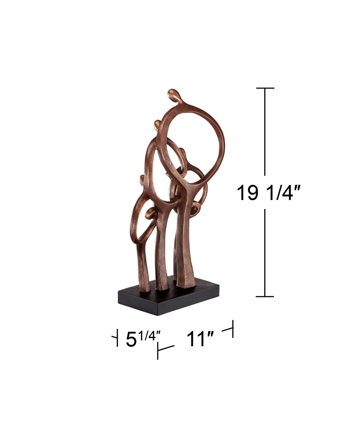 Kensington Hill Abstract Family Modern Rustic Standing Sculpture Tall 19 1/4