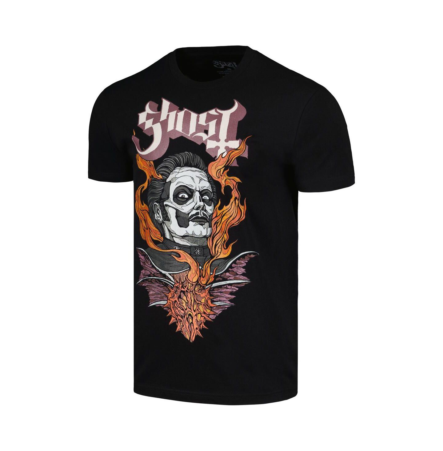 Мужская футболка Global Merch Black Ghost Heart Hypnosis — фото 2