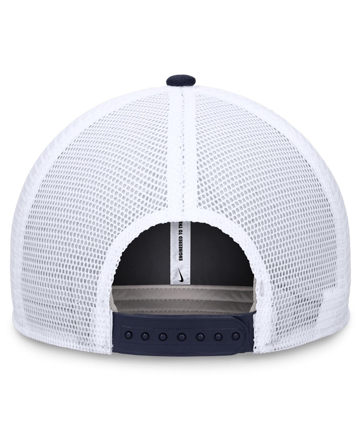 Nike Men'sWhite West Virginia Mountaineers Legacy Rise Mascot Trucker Adjustable - Navy, White