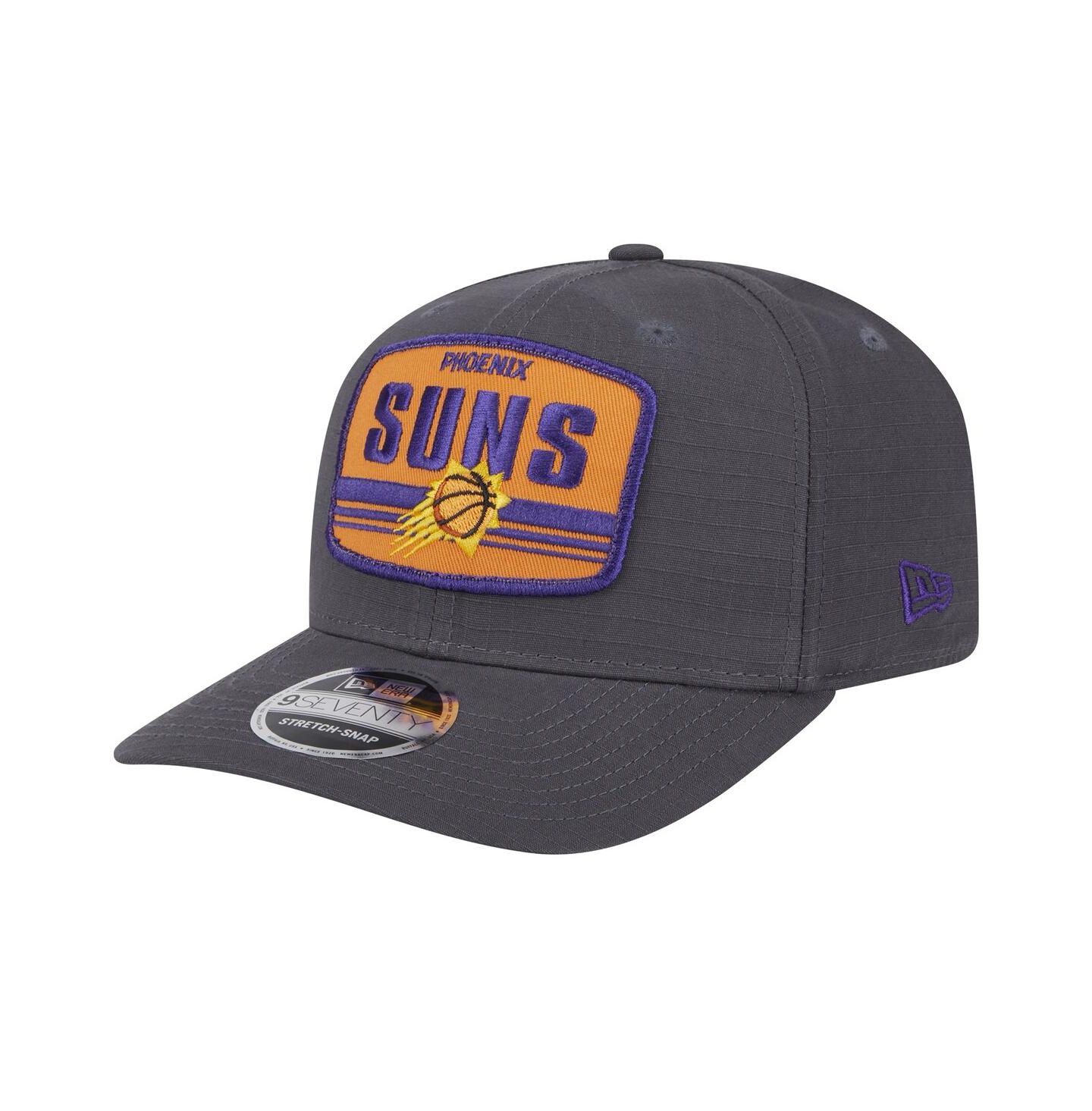 Мужская кепка New Era Graphite Phoenix Suns Team Elevated Patch 9SEVENTY Adjustable Hat — фото 1