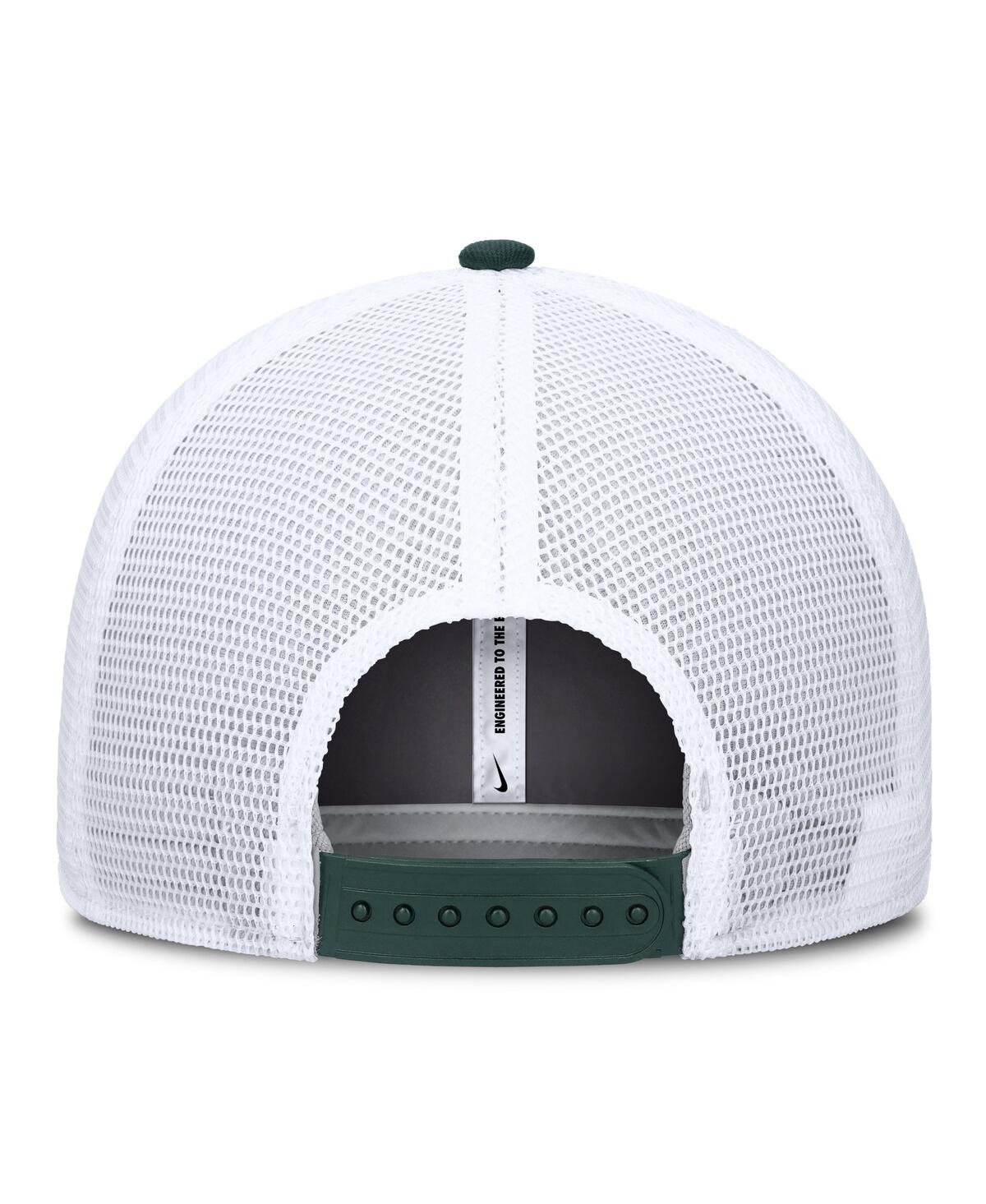 Nike Men's Green/white Michigan State Spartans Primetime Rise City Trucker Adjustable Hat In Green,white