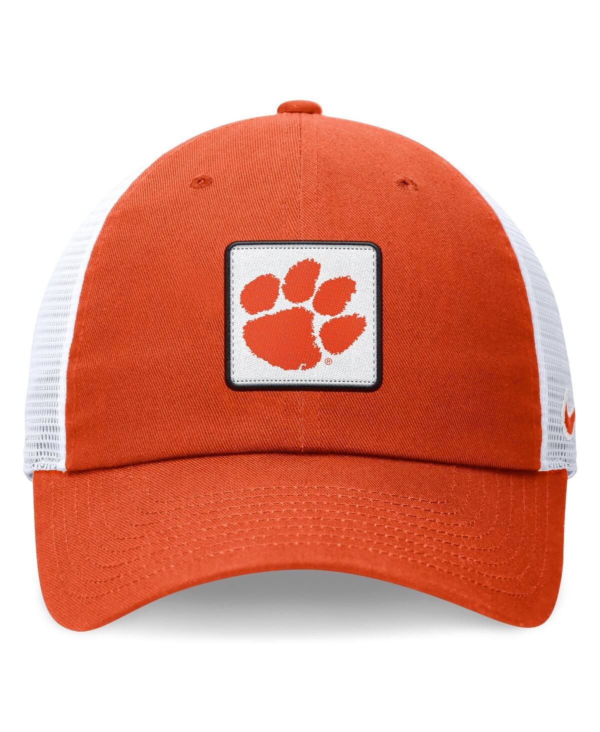 Nike Men's Orange/white Clemson Tigers Primetime Club Trucker Adjustable Hat In Orange,white