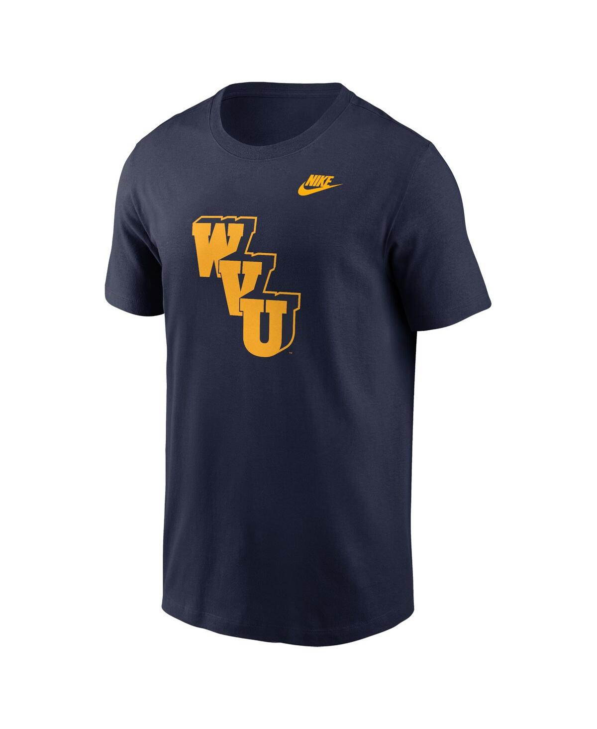 Nike Heather Navy West Virginia Mountaineers Blitz Legacy Primary Tri-blend T-shirt In Blue
