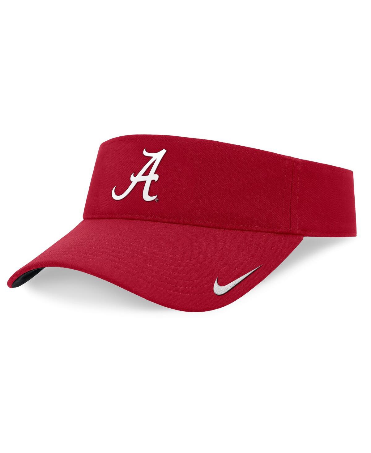 NIKE MEN'S CRIMSON ALABAMA CRIMSON TIDE ON-FIELD ACE PERFORMANCE ADJUSTABLE VISOR 