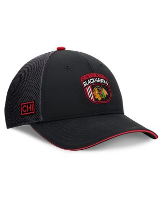 Men's Black Chicago Blackhawks 2024 NHL Draft On Stage Trucker Adjustable Hat