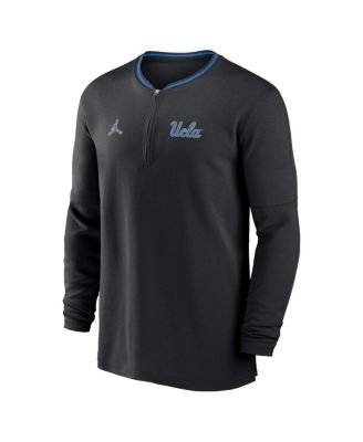 Men's Black UCLA Bruins 2024 Sideline Coach Performance Half-Zip Long Sleeve Top