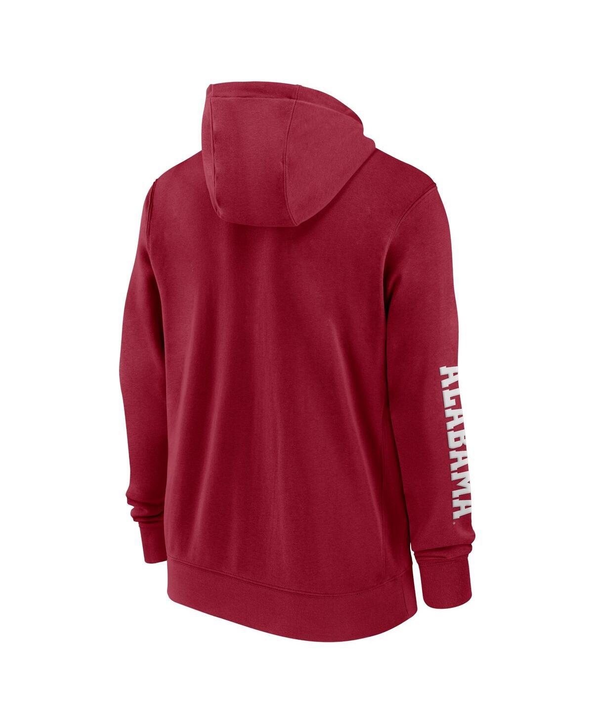 Nike Men'sAlabamaTide 2024 Sideline Full-Zip Hoodie - Crimson, White