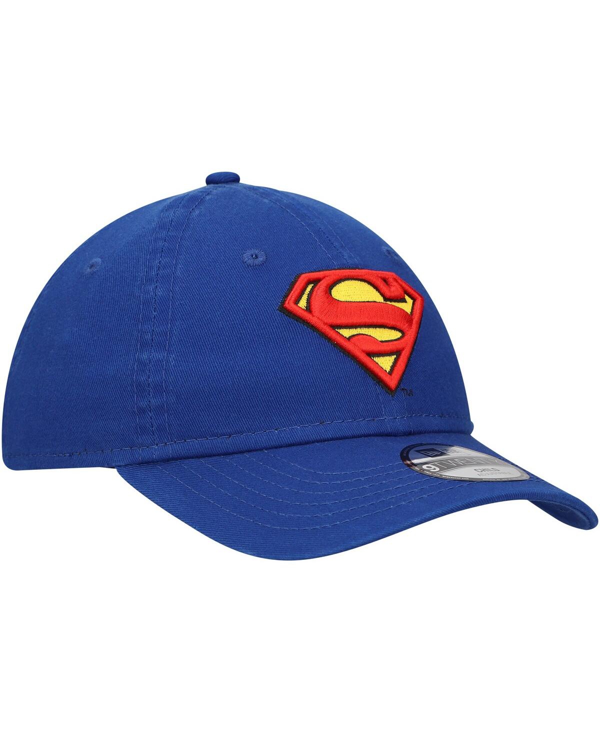 New Era Little Boys And Girls Blue Superman 9twenty Adjustable Hat In Blue