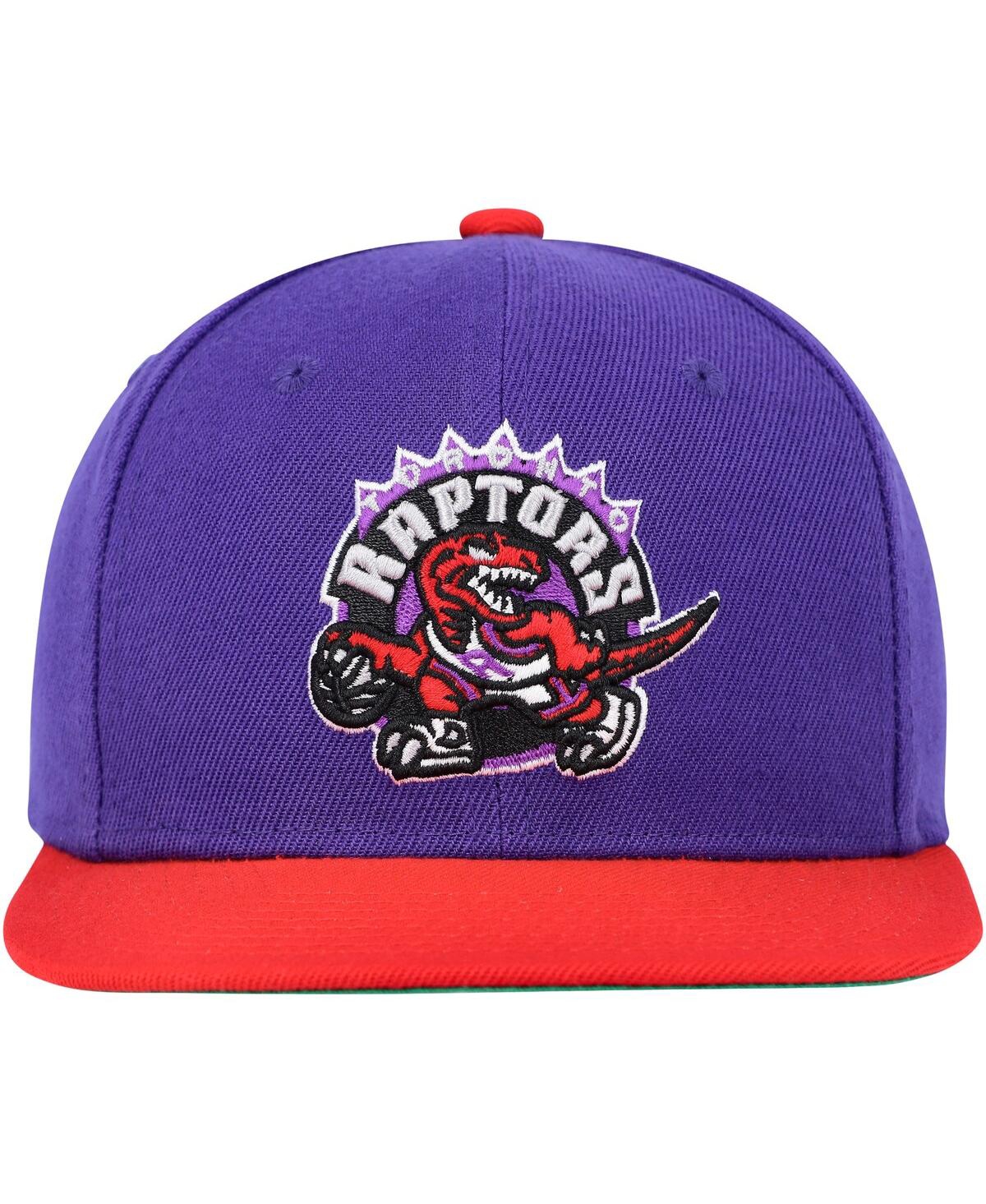 Mitchell & Ness Big Boys And Girls Purple/red Toronto Raptors Two-tone Snapback Hat In Purple,red