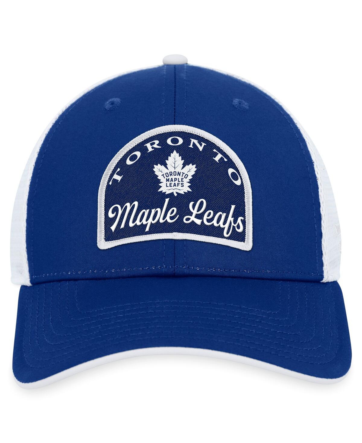 Fanatics Men's Blue/white Toronto Maple Leafs Fundamental Adjustable Hat In Blue,white