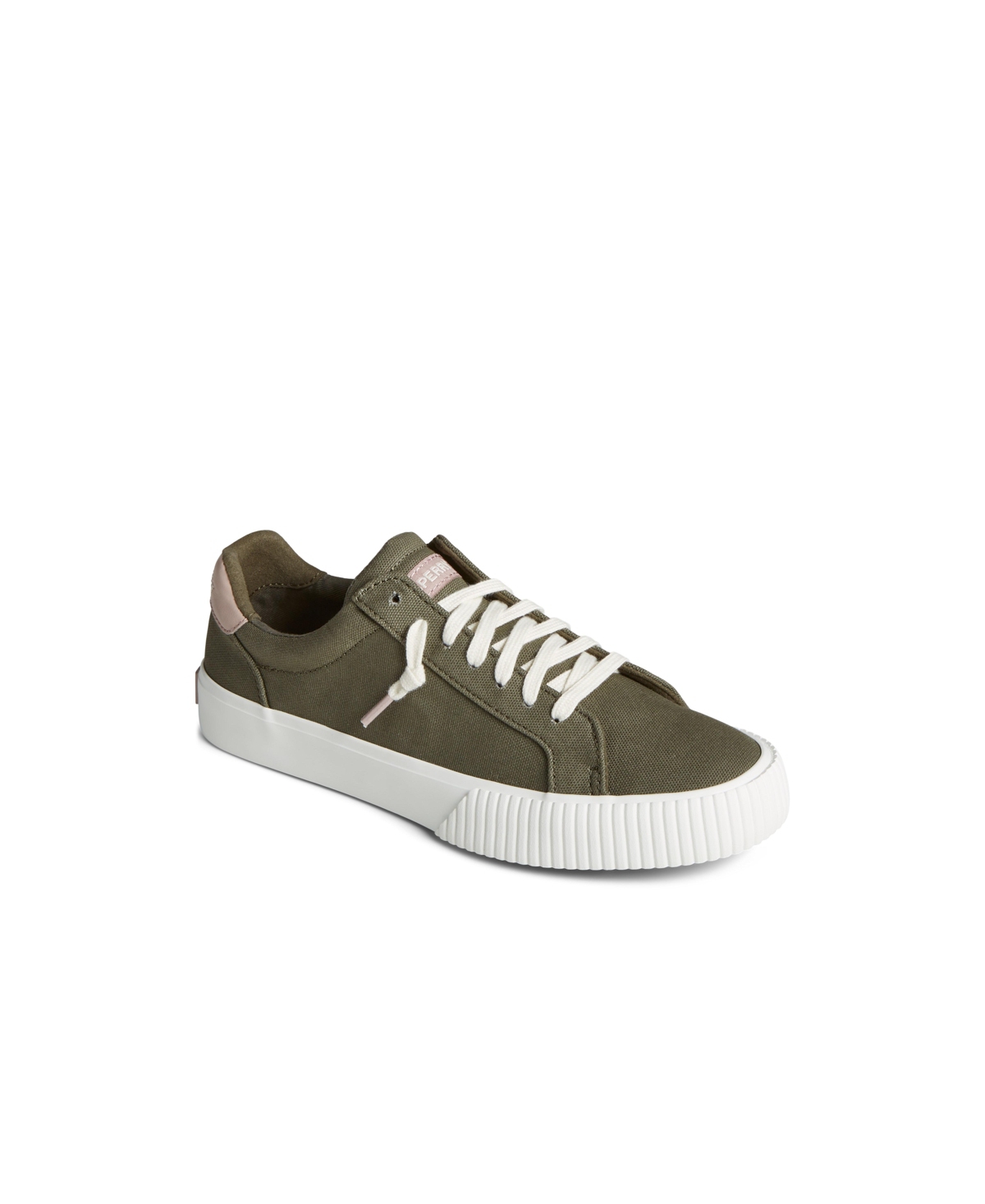 Sperry Women's Bermuda Ltt Lace Up Sneakers In Canvas Medium Green